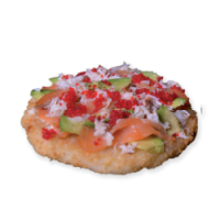 SUSHI PIZZA SAUMON FUMÉ CRABE